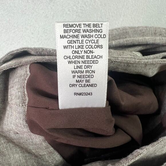 7th Avenue Design Studio Skirt 12 Linen Blend Belted A-line Lined Pockets - Picture 10 of 10